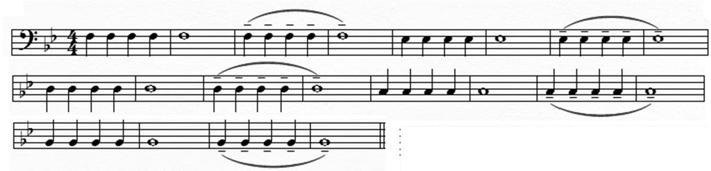 Use a quick, but not tense, slide with the doo tongue from exercise 1 to turn the glissandos into slurs. 3.