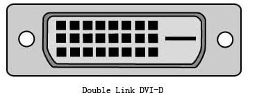 Double-link DVI-D 24+0 pin DVD-D root distribution 1 Data Signal 9 Data Signal 17 2 Data Signal 10 Data Signal 18 3 Grounding 11 Grounding 19