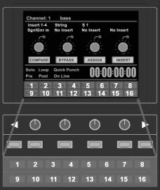 Soft Key Display Soft Key Display The Plug-In Editor includes an 8x8 matrix of soft buttons which map to the 16 boxes at the bottom of the plug-in display: The top row (buttons 1-8) allow selection
