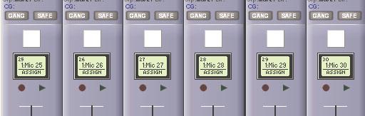 Press LCD Function button then Assign Faders Press LCD button(s) for Assignment Open Layout/Channel Faders Click down arrow to expand list Touch first channel to assign To select the channels you
