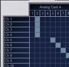 Patchbay Click and Drag You can quickly select a range of crosspoints in the Patchbay grid in one operation with a left-click and drag of the cursor.