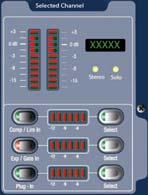 To select a bus processing plug-in, bank to and select the FX Return or other channel assigned as the plug-in output.
