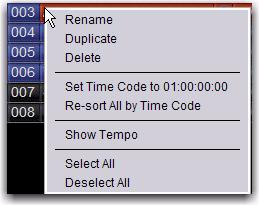 2 Do one of the following: During playback, click the New button. or Pause playback at the time code value you want to capture, and click the New button.