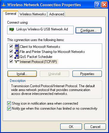 Setting the VENUE IP Address Automatically To automatically set the IP address in Windows: 1 Go to Control Panel > Network Connections.