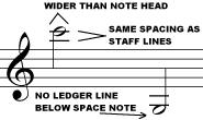 12 Ledger Lines Ledger lines extend the staff in both directions (up and down) to allow composers to write notes that are higher than the staff and lower than the staff.