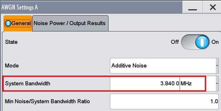 Go to the Noise Power/ Output Results tab and enter the appropriate