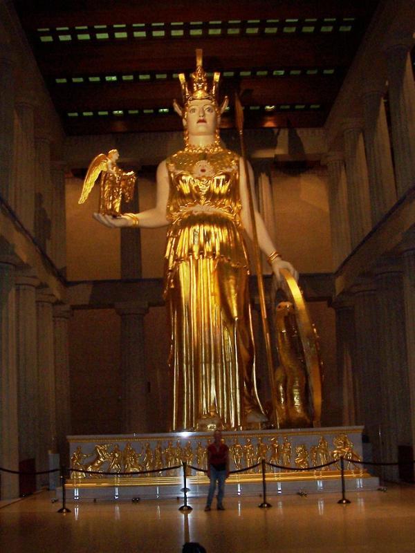Athena, the protector of Athens.