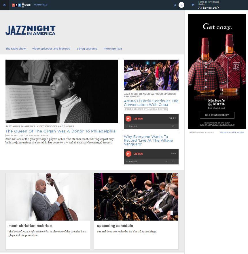 INTEGRATED CROSS-PLATFORM SPONSORSHIP Package Highlights Jazz Night in