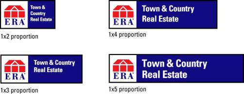 Figure 43 Figure 44 Any signs to be projected from a building or pole should be in a double-faced format. Use the ERA name and logo correctly.