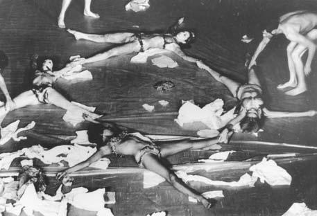 Carolee Schneeman, Meat Joy, 1964. Judson Church, New York City. Group performance with raw fish, chickens, sausages, wet paint, plastic, rope, and shredded scrap paper. Image courtesy of the artist.