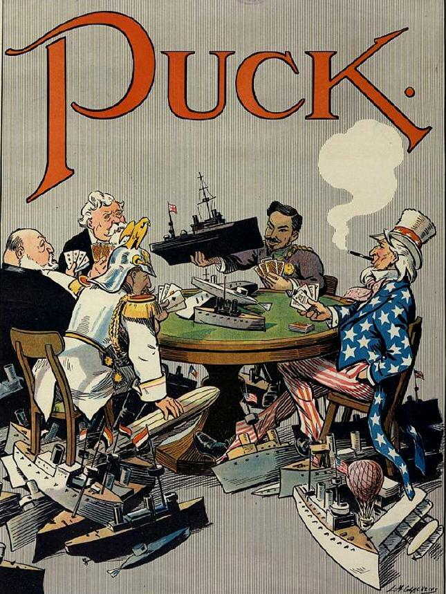 B1 B2 A 1909 cover cartoon on the American magazine Puck.