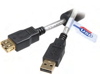 in line with the USB 2.0 standard - With gold contacts, for data transfer with the lowest possible levels of interference - High speed data transfer rate of up to 480 Mbs CE U5 08 0.75 m ctn qty.
