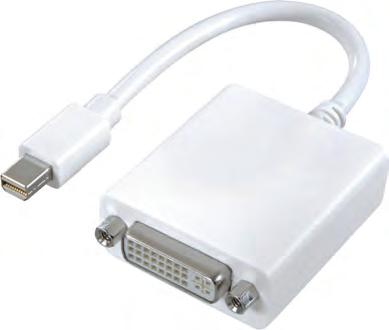 45496 Mini Display Port / VGA adapter, white Mini DP plug - VGA socket - Short adapter to connect Mini DisplayPort sockets to existing VGA connections - High quality shielding With the aid of this