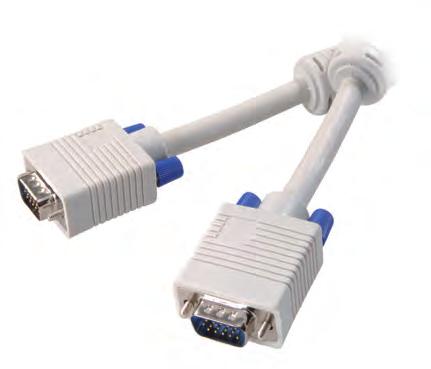 45444 Monitor connection cable, high quality 15 pin HD plug <-> 15 pin HD plug - Shielded cable - With ferrite core to minimise interference - Shielded 75 ohm video cable - 1:1 VGA connection CC M1