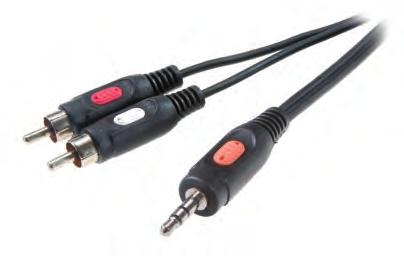 5 mm plug, stereo - Adapter for the connection of a stereo RCA cable to a socket CC A 15 5 1.5 m ctn qty.