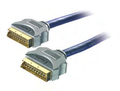12285 Scart connection Scart plug <-> Scart plug - Ergonomic plug design - Pure oxygen free copper cables (OFC) - 24 carat gilded contact surfaces - Advanced screening from