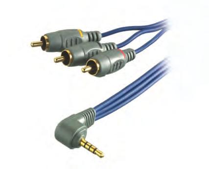 12333 RCA connection 3x RCA plug <-> 3x RCA plug Sound & Image - Ergonomic plug design - Pure oxygen free copper cables (OFC) - 24 carat gilded contact surfaces - Advanced screening from external