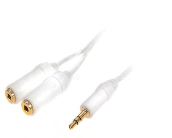 5 mm, Y adapter 3.5 mm - Pure oxygen free copper cables (OFC) - Ergonomic connector design with gold plated contacts - Single shielded - Stereo I USB 18AMB 1.