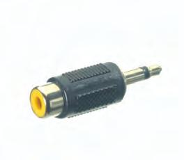 5 mm <-> 2 x RCA socket - To adapt a stereo RCA connection to a 2.