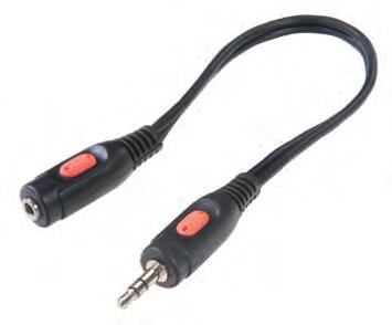 Audio 2.5 mm / 3.5 mm / 6.3 mm 5/03-N 0.2 m ctn qty. 5 EDP-No. 41051 Y adapter, stereo plug 3.5 mm <-> 2 x socket 3.