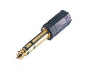 41063 Adapter, stereo plug 6.3 mm <-> socket 3.5 mm - To adapt a 3.5 mm plug to a 6.