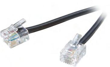 45115 RJ11 connection cable, black - For the connection of telephone or accessory equipment with US RJ11 connection to a universal connection - 4 pin RJ11 plug to 4 pin RJ11 plug -