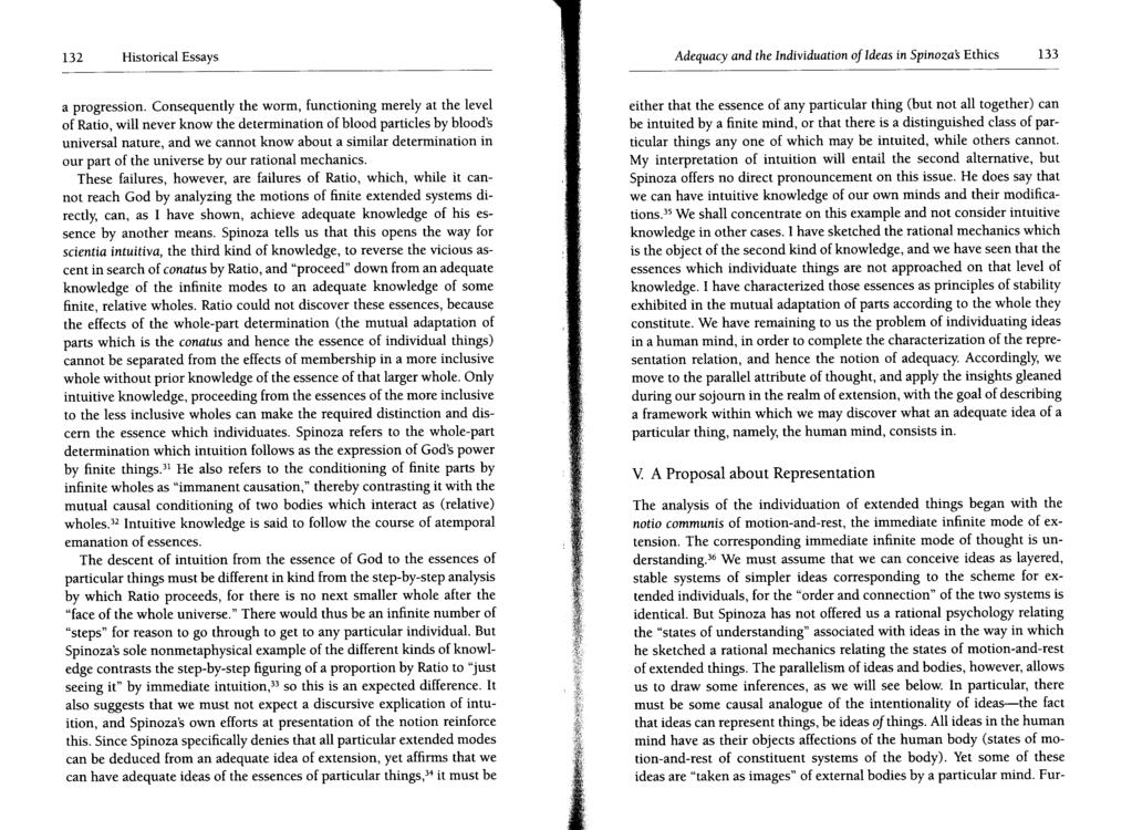 132 Historical Essays Adequacy and the Individuation of Ideas in Spinozak Ethics 133 a progression.