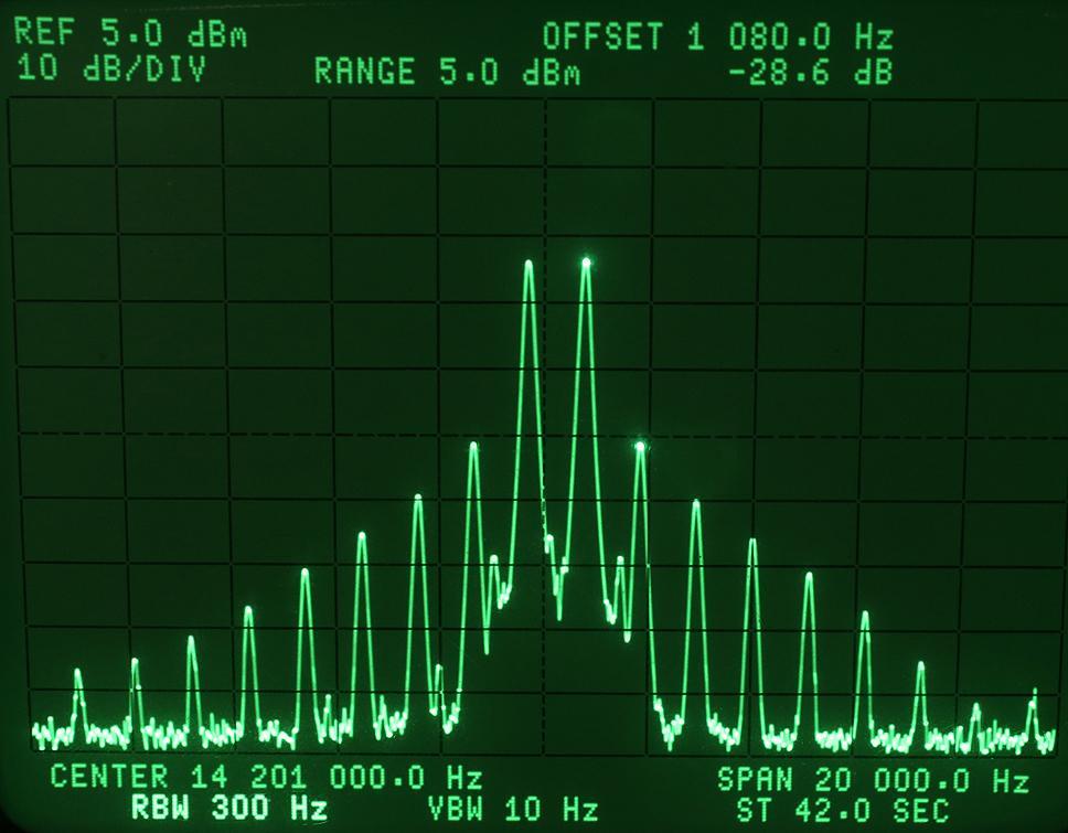 Tones are 700 Hz and 1800 Hz Icom IC-781