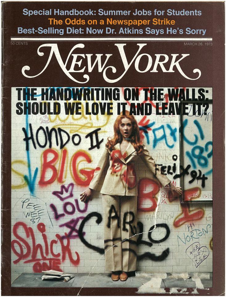 374 S. Merrill Figure 1. Cover of New York Magazine March 26, 1973. Source: Reproduced with the kind permission of New York Magazine. Photograph by Carl Fischer.