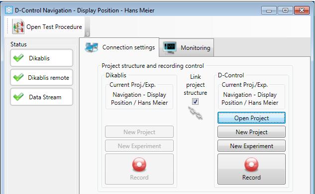 Opening a Project 4.10 Opening a Project Figure 4-7: D-Lab Control when it is ready to record Should you wish to continue working on an existing project, the project in question must firstly be open.