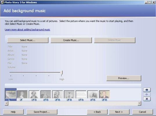 Photostory Tutorial: Add Music http://millie.furman.edu/mll/tutorials/photostory3/music.