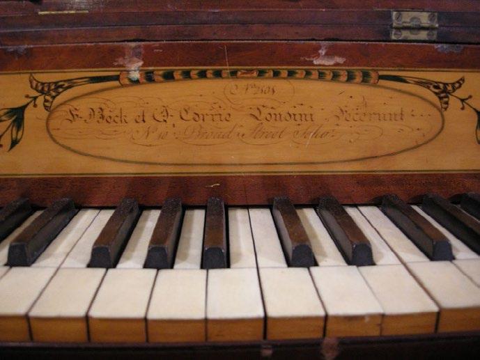 The First Fleet Piano: A Musician s View Plate 454 Square piano by Frederick Beck and George Corrie (London, ca 1790?, serial number 2505): nameboard inscription.