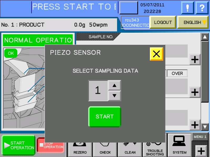 6 TROUBLE SHOOTING PIEZO SENSOR PIEZO SENSOR This mode allows the engineer to check the piezo sensor of each head.