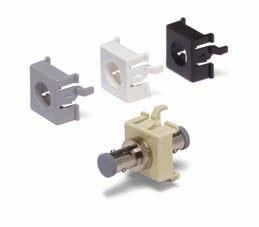 White, Ivory, Gray and Black mounting modules. LC are available pre-packaged with a fiber spool that matches the adapter/fiber type color - Beige, Aqua or Blue.