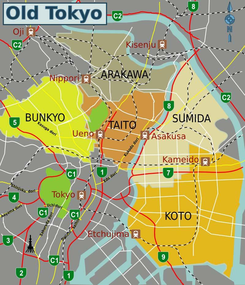 B.4 TOKYO SHITAMACHI AREA Figure 123. Map of Tokyo Shitamachi area http://wikitravel.org/en/file:shitamatchi_map.