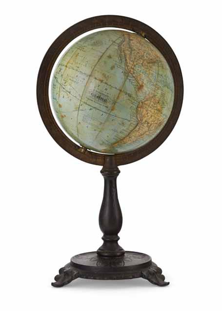 22 23 22 TABLETOP GLOBE; SCHEDLER, Joseph. J. Schedler s Terrestrial Globe. [Jersey City]: J. Schedler, November 24, 1868. A 6 (15.