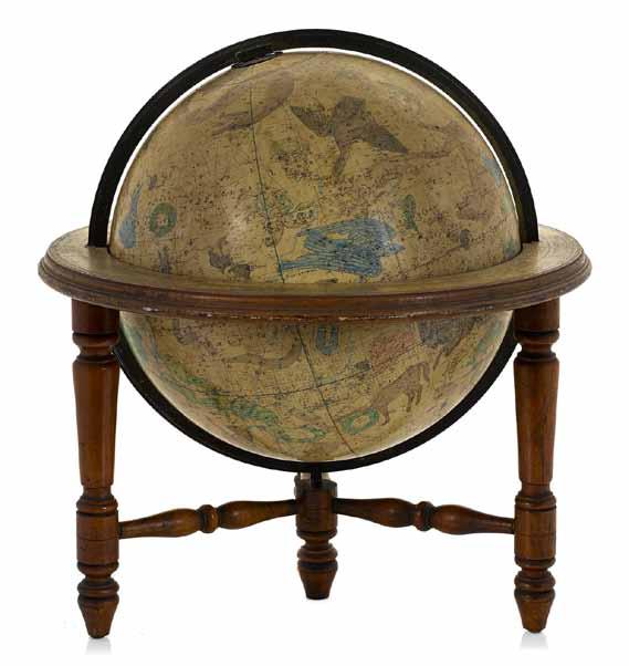 41 41 CELESTIAL GLOBE; JOSLIN, GILMAN. Improved Globe. Boston: 1870s. A 16 inch (40.6 cm) diameter celestial table globe.