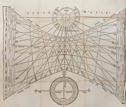 46 47 46 VIMERCATO,GIOVANNI BATTISTA. Dialogo della descrittione teorica et pratica de gli horologi solari. Ferrara: Valente Panizza, 1565. 4to (200 x 150 mm).