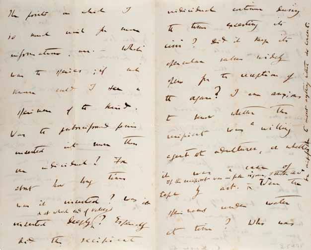 80 80 DARWIN, CHARLES. 1809-1882. Autograph Letter Signed ( C.