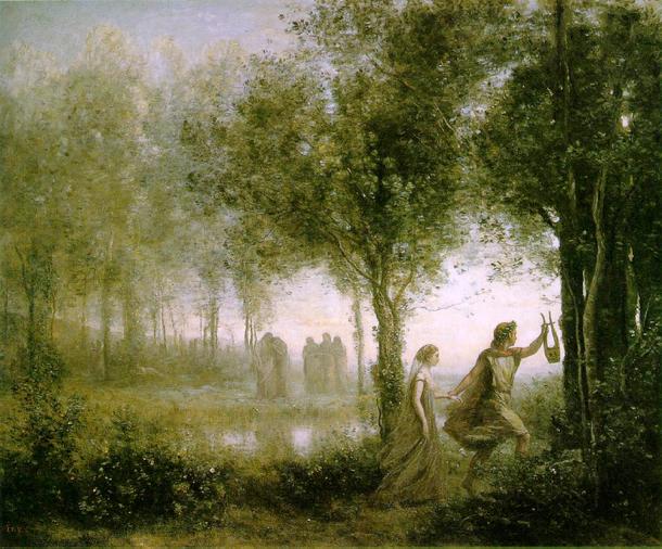 Jean-Baptiste Corot - Orpheus Leading Eurydice from the Underworld 1861.