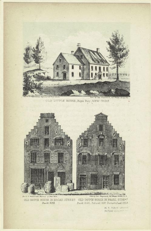 Document 8: Image Title: Old Dutch house, Kips Bay, New-York; Old Dutch house in Broad Street, built 1698; Old