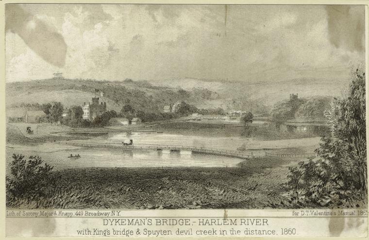 Document 2: Image Title: Dykeman's Bridge, Harlem River: with King's bridge &