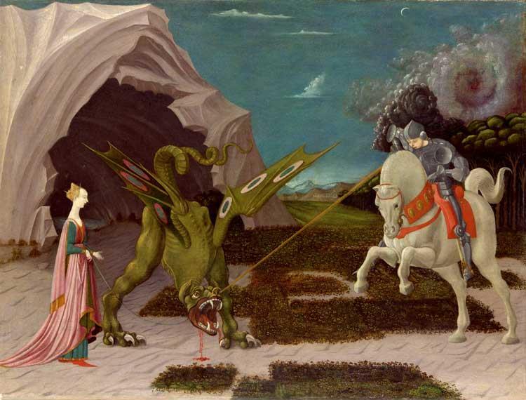 St George and the Dragon Uccello (1397-1435) National Gallery, London Looking at Point-of-View: Three Perspectives for One Poem 1. Look at the painting closely.