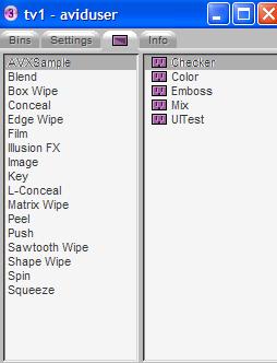 Editing Assignment #4 TRANSITIONS / EFFECT EDITING Effect Palette- -Purple icon located in the Project Settings Window. The effect palette contains categories of effects.