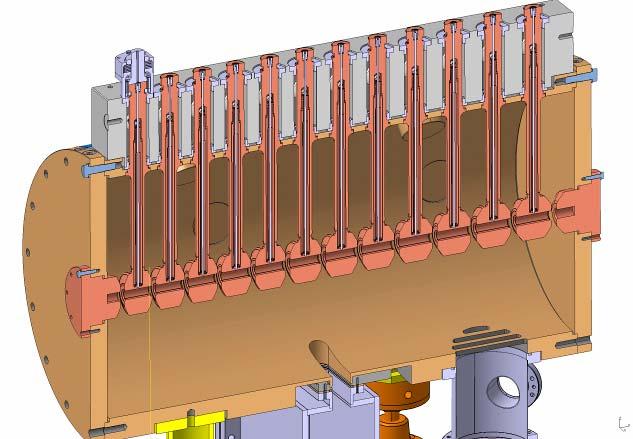 Mechanical Design The DTL cavities consist of a steel cavity, an aluminium girder, drift tubes assembled from pre-machined copper pieces, and accessories for mounting drift tubes in girders as well