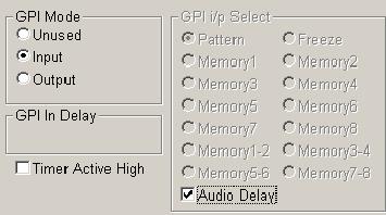 GPI i/p Select When configured as an input the GPI connection may be used for accepting GPI information (from mechanical switch contacts, relay contacts etc.