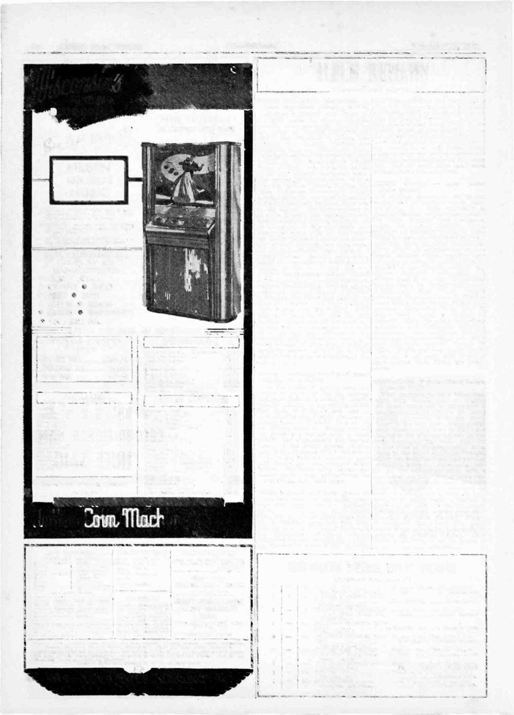 j ON 116 COIN MACHINES The Billboard November 15, 1947 LEADING DISTRIBUTOR FILBEN MIRROCLE MUSIC The only REALLY NEW Idea In automatte music. 30 -record selection.