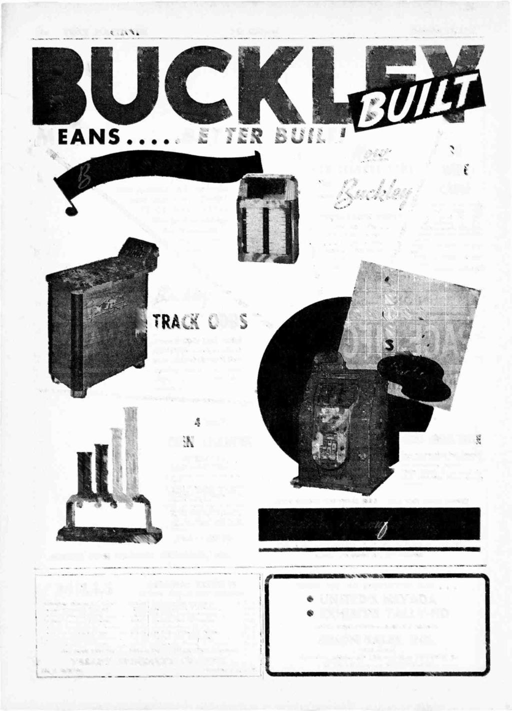 124 COIN MACHINES The Billboard November 15, 1947 MEANS...BETTER BUILT! Hatr 30 FOR CLEARER TONE WIRE First practical and profitable music box at the LOWEST PRICE!