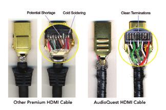 2) HDMI crimping technology: There are 19 connections in one HDMI plug and the distance between the pins is very small.