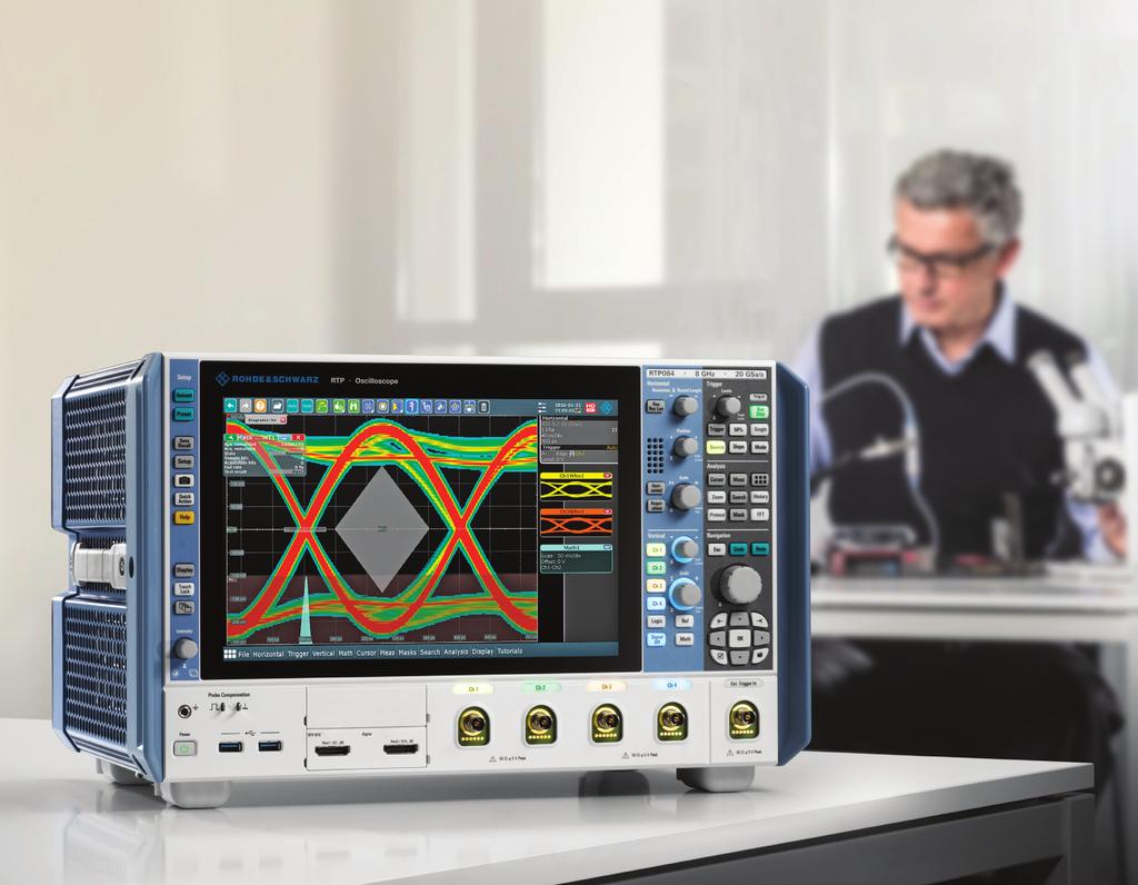 Applications Signal integrity The R&S RTP oscilloscopes offer various analysis and measurement tools for analyzing the signal integrity of high-speed